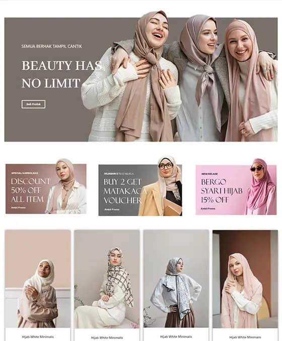 template landing page Hijab