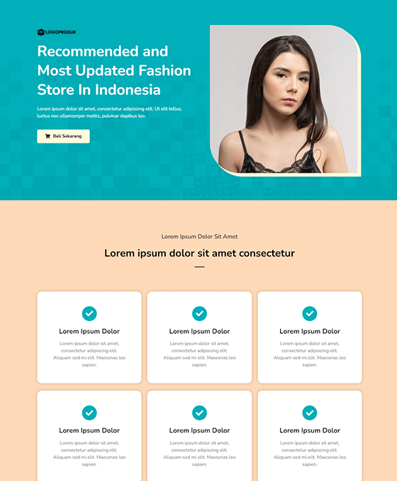 template landing page wanita dewasa